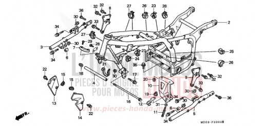 CARROSSERIE DE CHASSIS GL1500CW de 1998